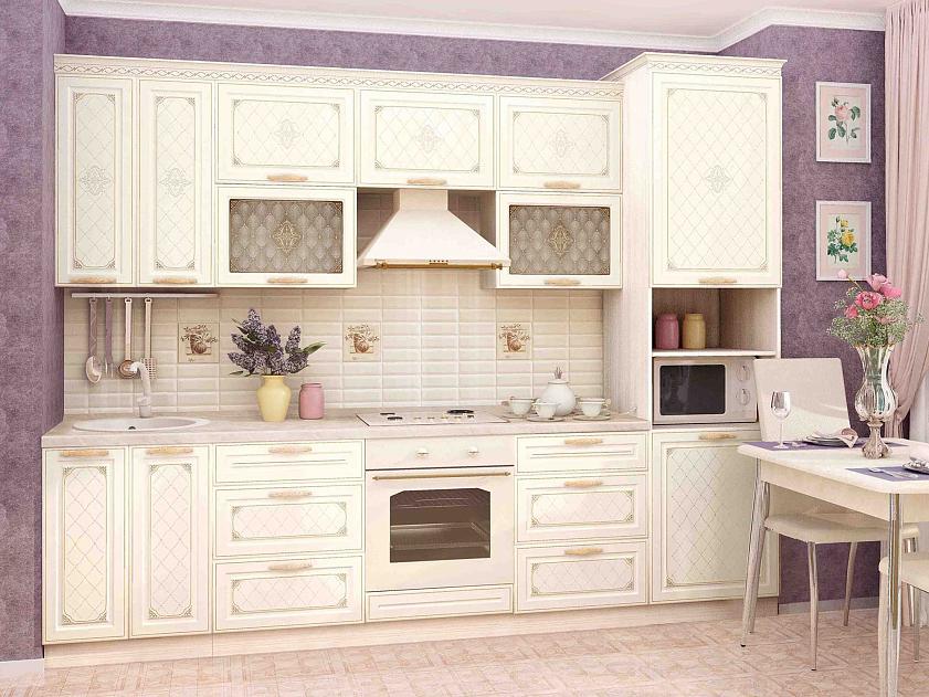 Кухонный гарнитур с витриной Милана 20