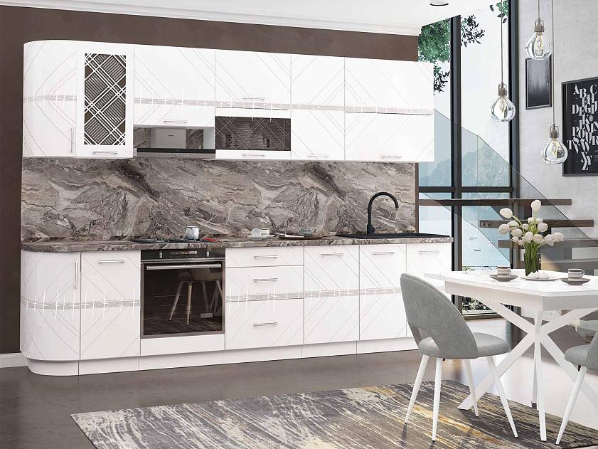 Кухонный гарнитур с витриной Бьянка 2.1