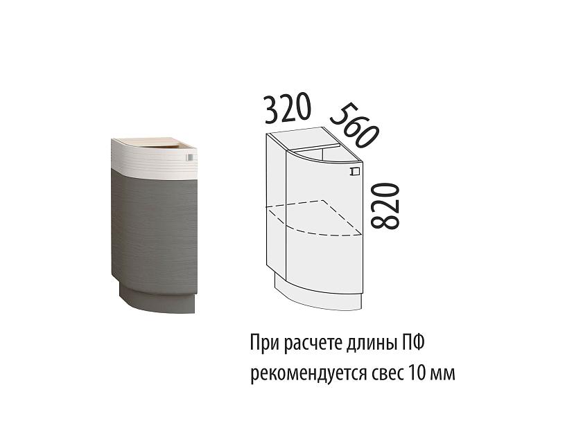 Напольный шкаф торцевой (лев) Графит 74.65 — изображение 2