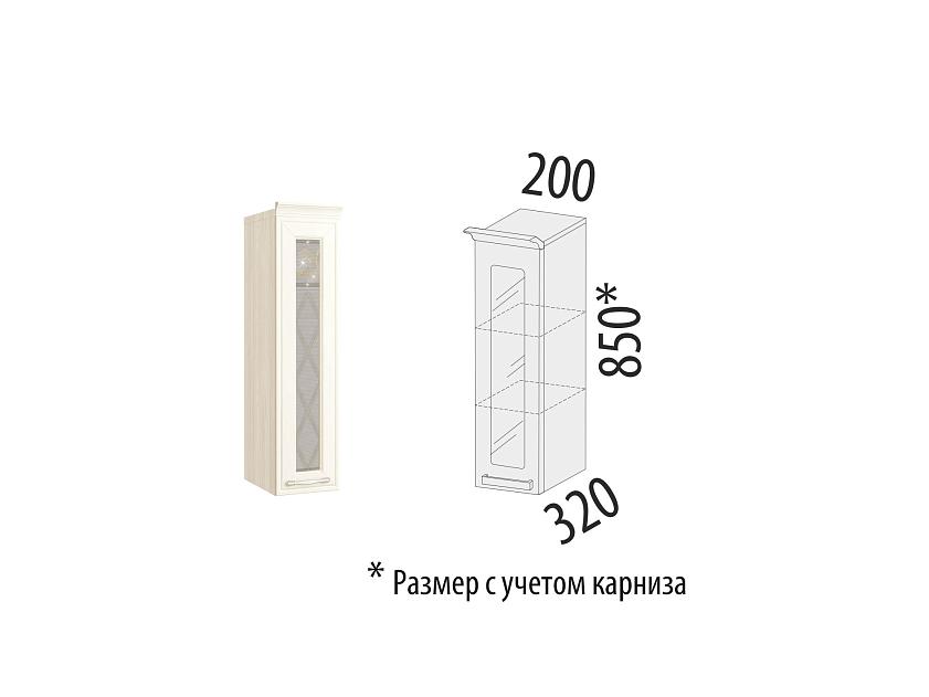 Шкаф-витрина кухонный (лев/прав) Тиффани 19.19 — изображение 2