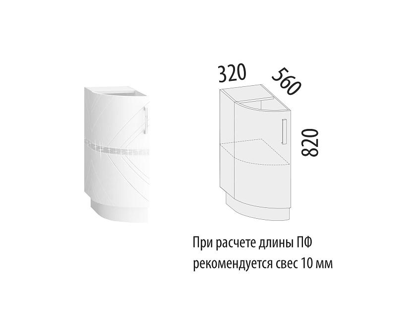 Напольный шкаф торцевой (лев) Бьянка 102.65 — изображение 2