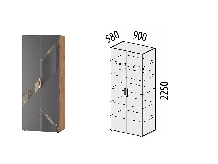 Шкаф для одежды с полками и штангой Монако 902.43 — изображение 2