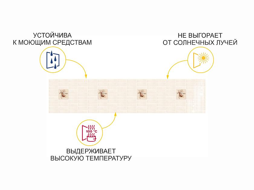 Панель стеновая высокоглянцевая СП 51 Керама беж уни — изображение 3