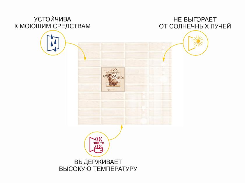 Панель стеновая высокоглянцевая СП 51.69 Керама беж уни — изображение 3