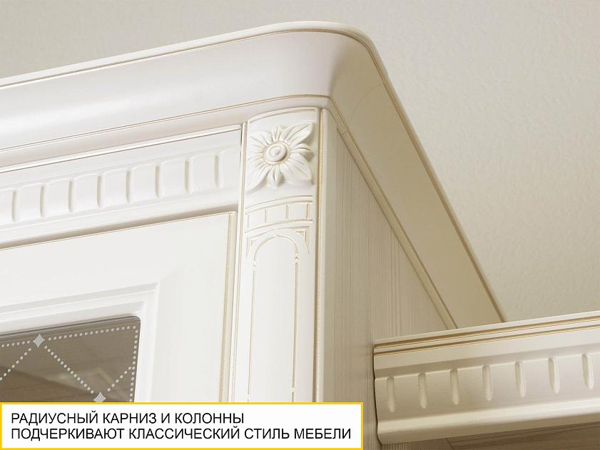 Шкаф-витрина (сервант) с колоннами (лев/прав) Венеция 32.08 — изображение 4