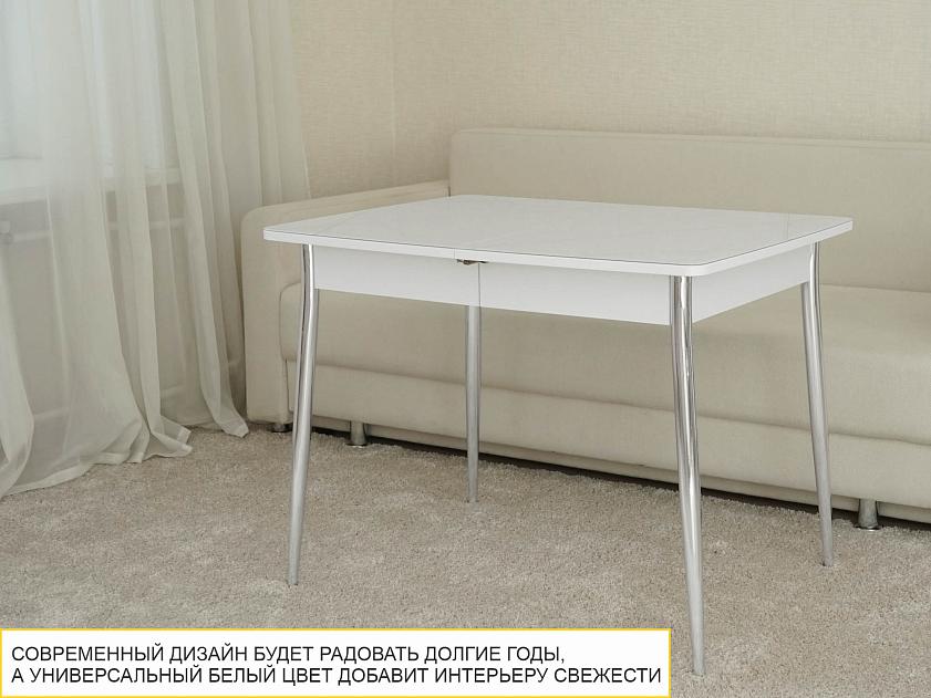 Обеденный стол Орфей 39.10 Белый шпон — изображение 9
