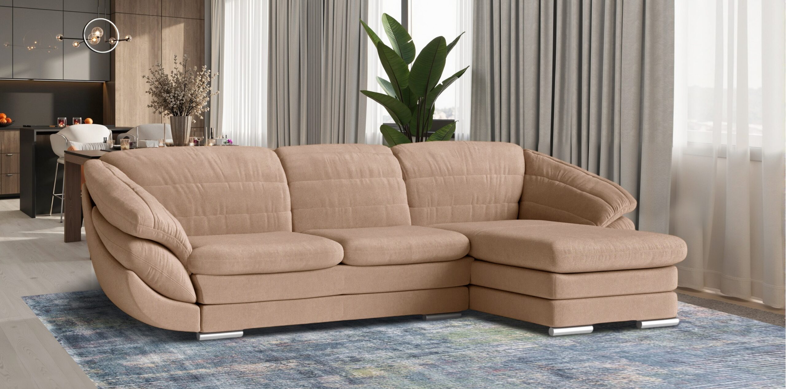 Диван угловой Алекс велюр зеленый — изображение 6