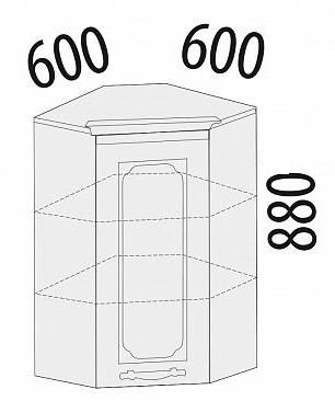 23.20 Шкаф угловой 60х60х88
