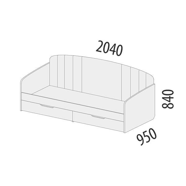 901.05 Кровать Николь 900