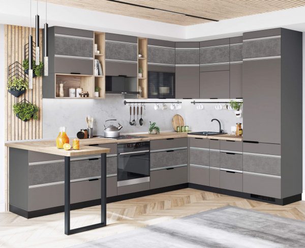 Кухонный гарнитур Грейс 4 (ширина 150х335х220 см)