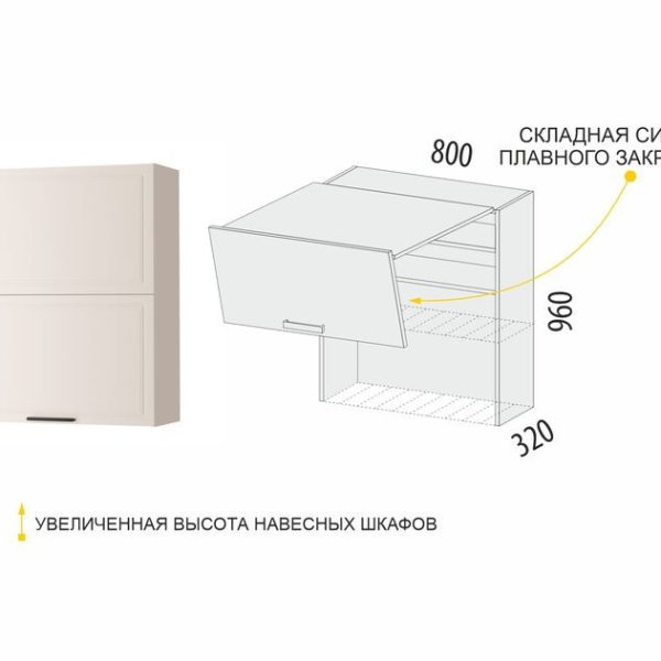 109.42 Шкаф-сушка кухонный (с системой плавного закрывания) Неаполь