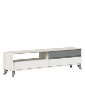 Тумба под ТВА Дейзи ЛД 404.010, Дуб Крафт белый/Серый шифер/Белый