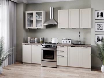 Кухонный гарнитур Джамис 2600, Белый/Кашмир