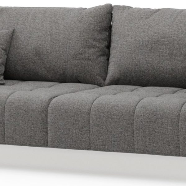 Диван прямой Валериан трёхместный (Стальной, ткань RICO FLEX 9292)