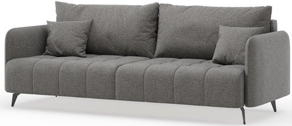 Диван прямой Валериан трёхместный (Стальной, ткань RICO FLEX 9292)