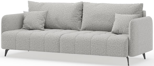 Диван прямой Валериан трёхместный (Стальной, ткань RICO FLEX 108)