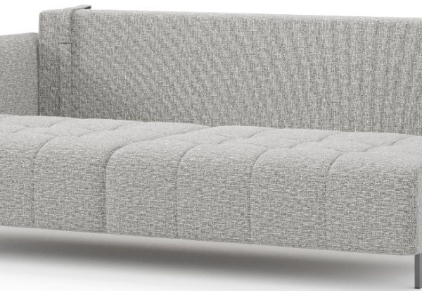 Диван прямой Валериан трёхместный (Стальной, ткань RICO FLEX 108)