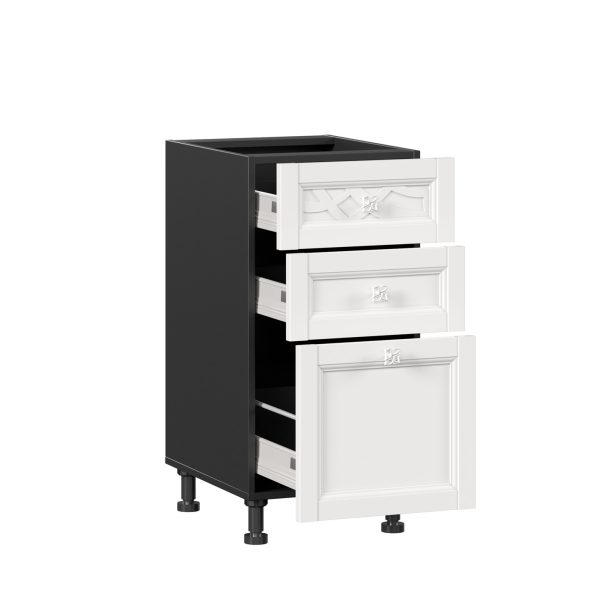 Кухонная тумба Джулия ЛД 284.880.000.078 400 люкс (Чёрный/Белый)