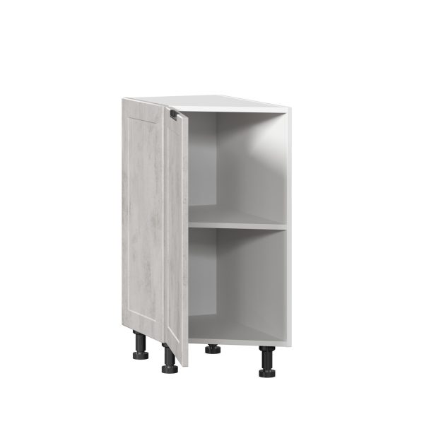 Кухонная тумба окончание 350 Джамис ЛД 296.220.000.013, Белый/Белый камень
