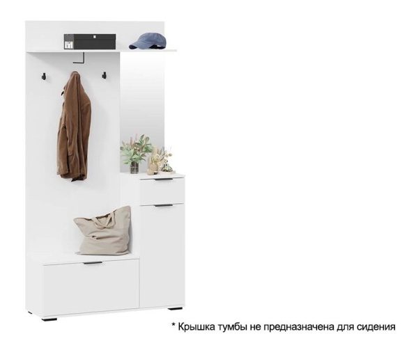 Секция комбинированная Эвита Тип 1 Белый Ясень