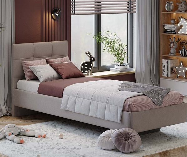 Кровать без ПМ «Элис» Тип 1 (без подъемного механизма) Велюр ultra cashmere