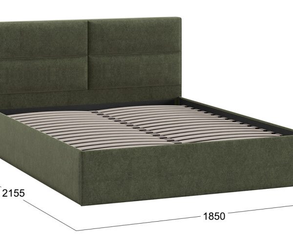 Кровать без ПМ «Глосс» Тип 1 (без подъемного механизма) Микровелюр Jercy Deep Green