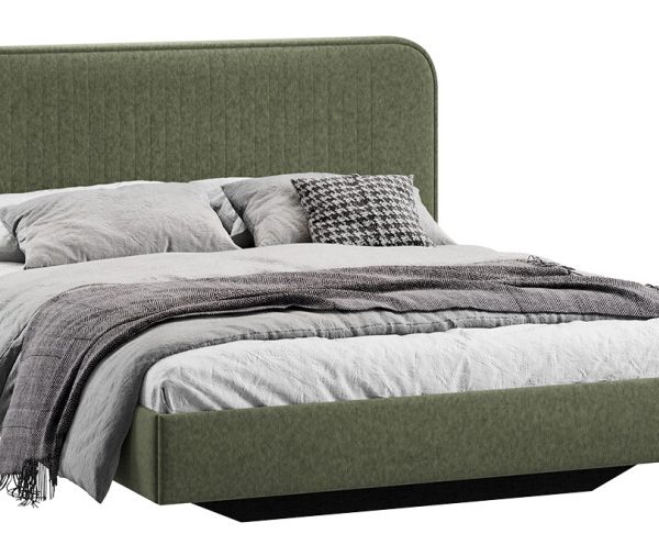 Кровать без ПМ «Тиффани» Тип 1 (без подъемного механизма) Микровелюр Jercy Deep Green