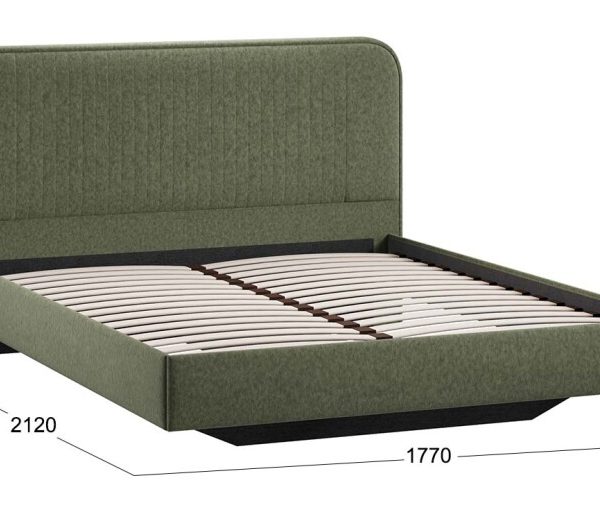 Кровать без ПМ «Тиффани» Тип 1 (без подъемного механизма) Микровелюр Jercy Deep Green