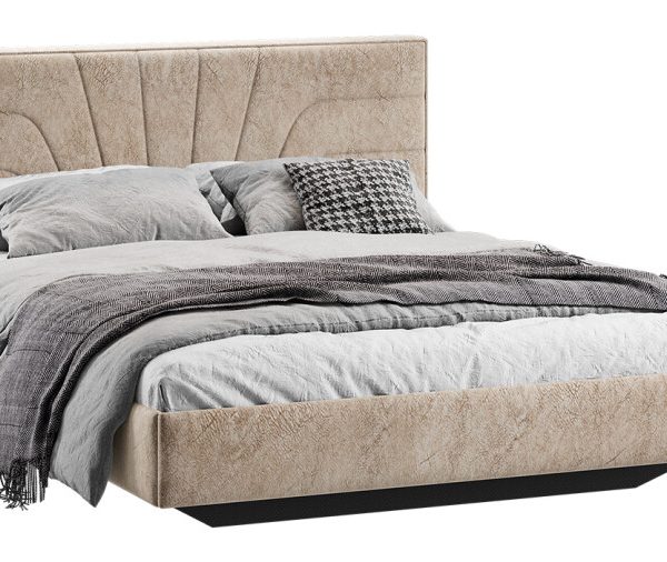 Кровать без ПМ «Пандора» Тип 1 (без подъемного механизма) Микровелюр Wellmart Dark Beige