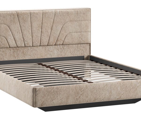 Кровать без ПМ «Пандора» Тип 1 (без подъемного механизма) Микровелюр Wellmart Dark Beige