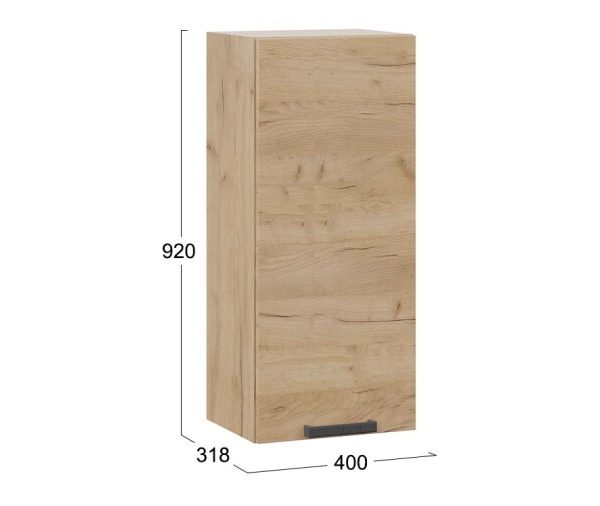 Шкаф навесной c одной дверью «Детройт» — 1ВВ4 Дуб Крафт золотой