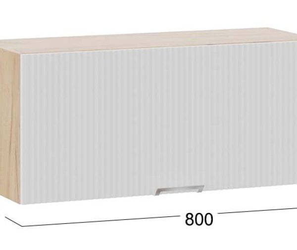 Шкаф навесной c одной откидной дверью «Кимберли» — 1В8Г Дуб Крафт золотой, Сноу
