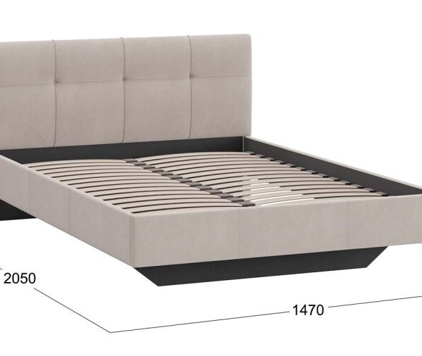 Кровать без ПМ «Элис» Тип 1 (без подъемного механизма) Исп.2 Велюр ultra cashmere