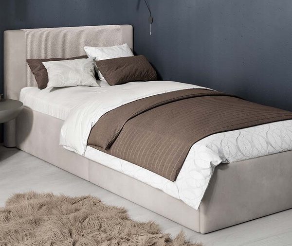 Кровать «Тейлор» Микровелюр Linea Grande 25/Connect 25 (мокко)