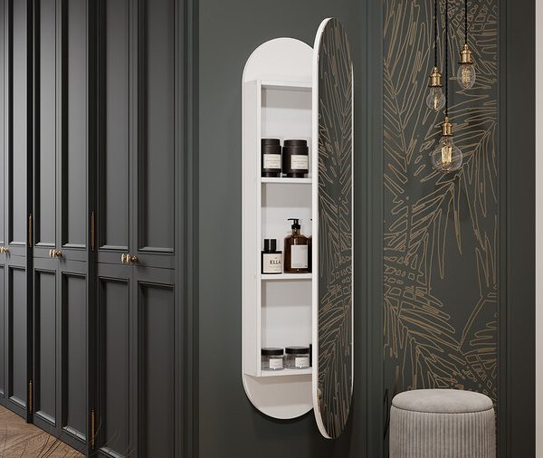 Полка настенная «Латте» Тип 1 Белая шагрень