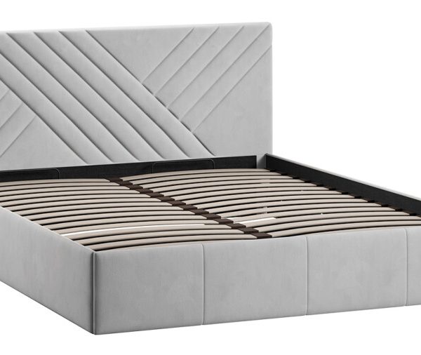 Кровать с ПМ «Дэлли» Тип 1 (1600) Велюр Confetti Silver