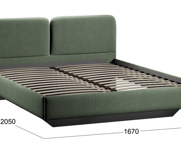 Кровать «Флори» Тип 1 (1600) Велюр Ultra Olive