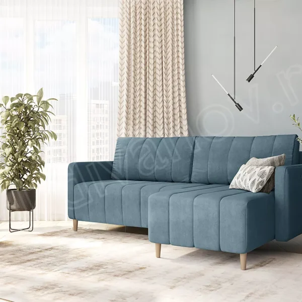 Угловой диван Берген Newtone azure