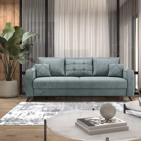 Прямой диван Бриз Newtone aqua blue