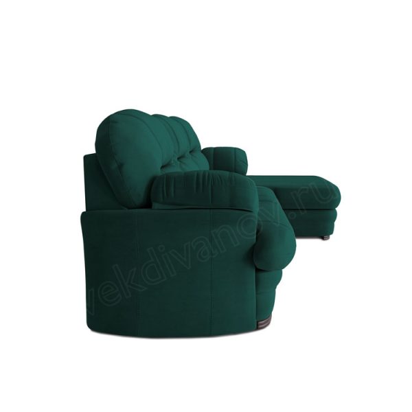 Угловой диван Квин 6 Newtone aqua blue УМД без мех. правый