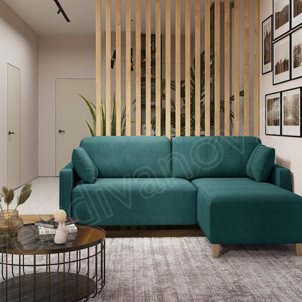 Угловой диван Стокгольм Newtone emerald