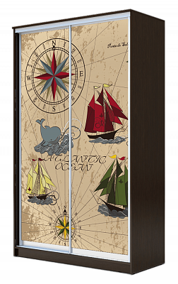 Шкаф 2-дверный ХИТ 24-4-12-77-09, Карта сокровищ, венге
