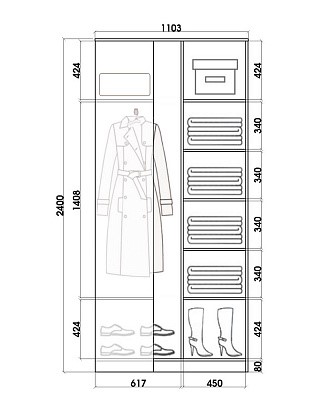 Детский шкаф-купе угловой Хит-У-24-4-77-21, Абстракция №5, Венге