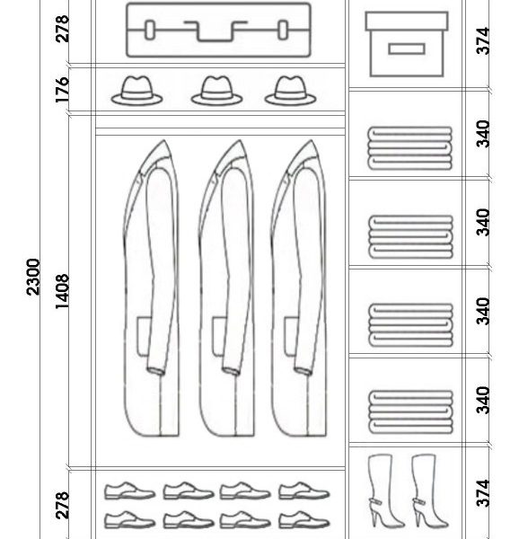 Шкаф-купе 2300х1500х620, Белая Орхидея ХИТ 23-15-77-05 Венге