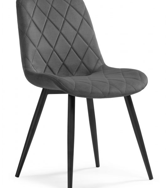 Стул на металлокаркасе Fox dark gray / black