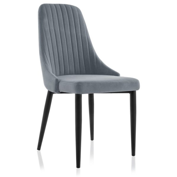 Стул на металлокаркасе Kora gray / black (серый)
