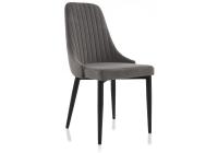 Стул на металлокаркасе Kora dark gray / black (графит)