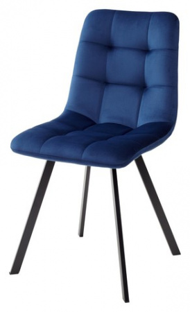 Стул CHILLI SQUARE BLUVEL-86 NAVY BLUE синий, велюр М-City