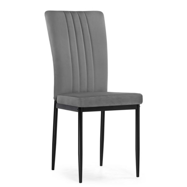 Стул на металлокаркасе Rek dark gray (серый) / black