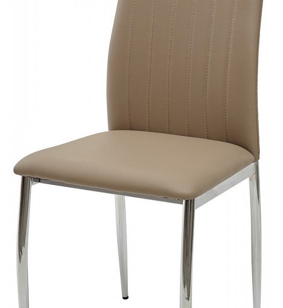 Стул COMFORT (mod. 999) цвет: PU 654 ,серо-коричневый /хром